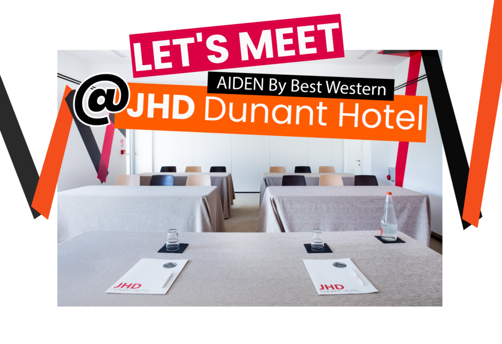 Pictured is the meeting room with school desk arrangement